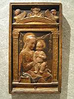 Sculpture, La Vierge et l'Enfant (d'apres un modele d'Antonio Rossellino) (Florence, fin 15e) (stuc)